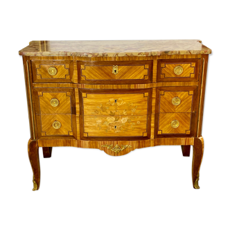 Commode Transition pink marble top Breche d'Aleppo