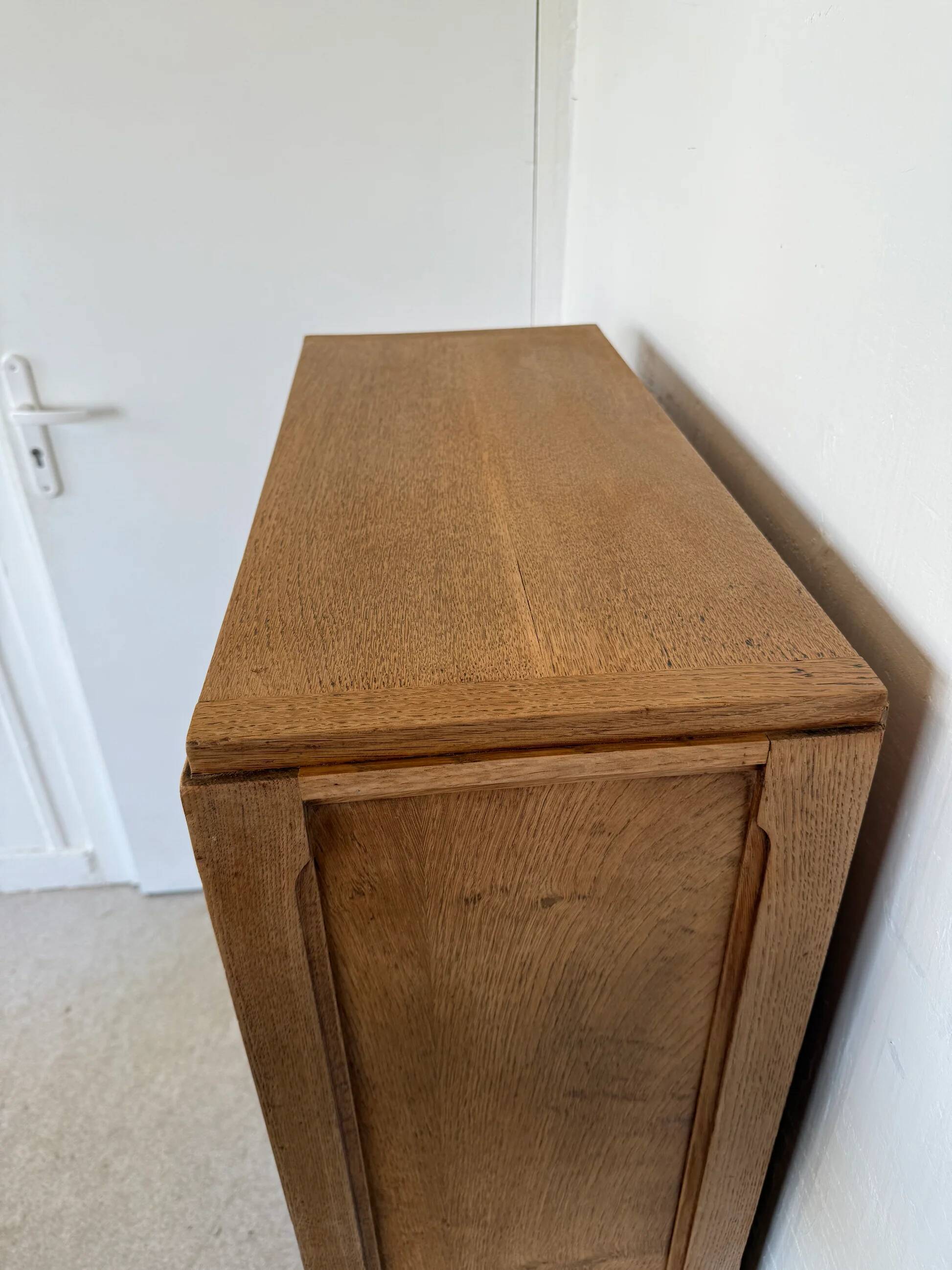 Vintage wooden secretary desk in the style of a professional piece of furniture