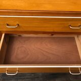 Vintage blond wood chest of drawers, circa 60s