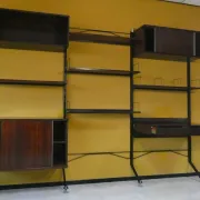 Modular library Urio in teak by Ico & Luisa Parisi for MIM, Rome, 1960s.
