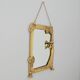 Vintage Art Nouveau Gilded Brass Wall Mirror