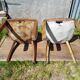 Pair old chairs wood