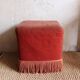 60s pink velvet pouf