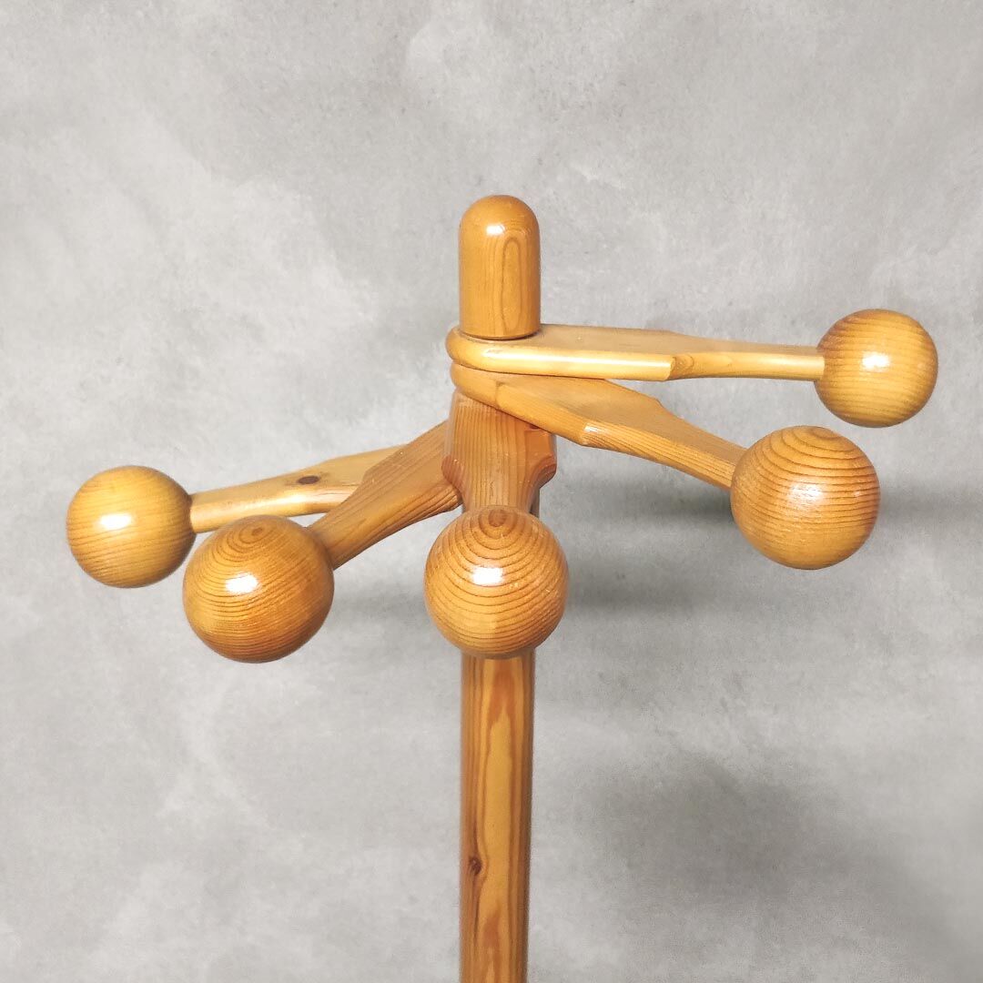 Door coats on foot 5 patères orientable wooden balls