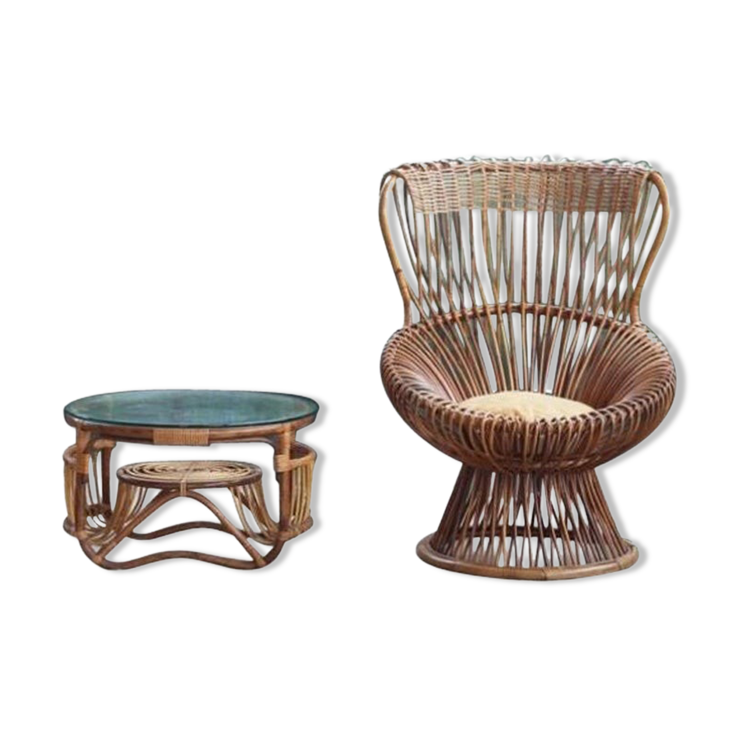 Chair and coffee table Margherita Franco Albini Bonacina