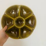 Assiettes  à huîtres Gien vert olives