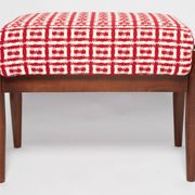 Mid Century GFM stool pair in Dedar Jacquard Tweed, E. Homa, Europe, 1960s