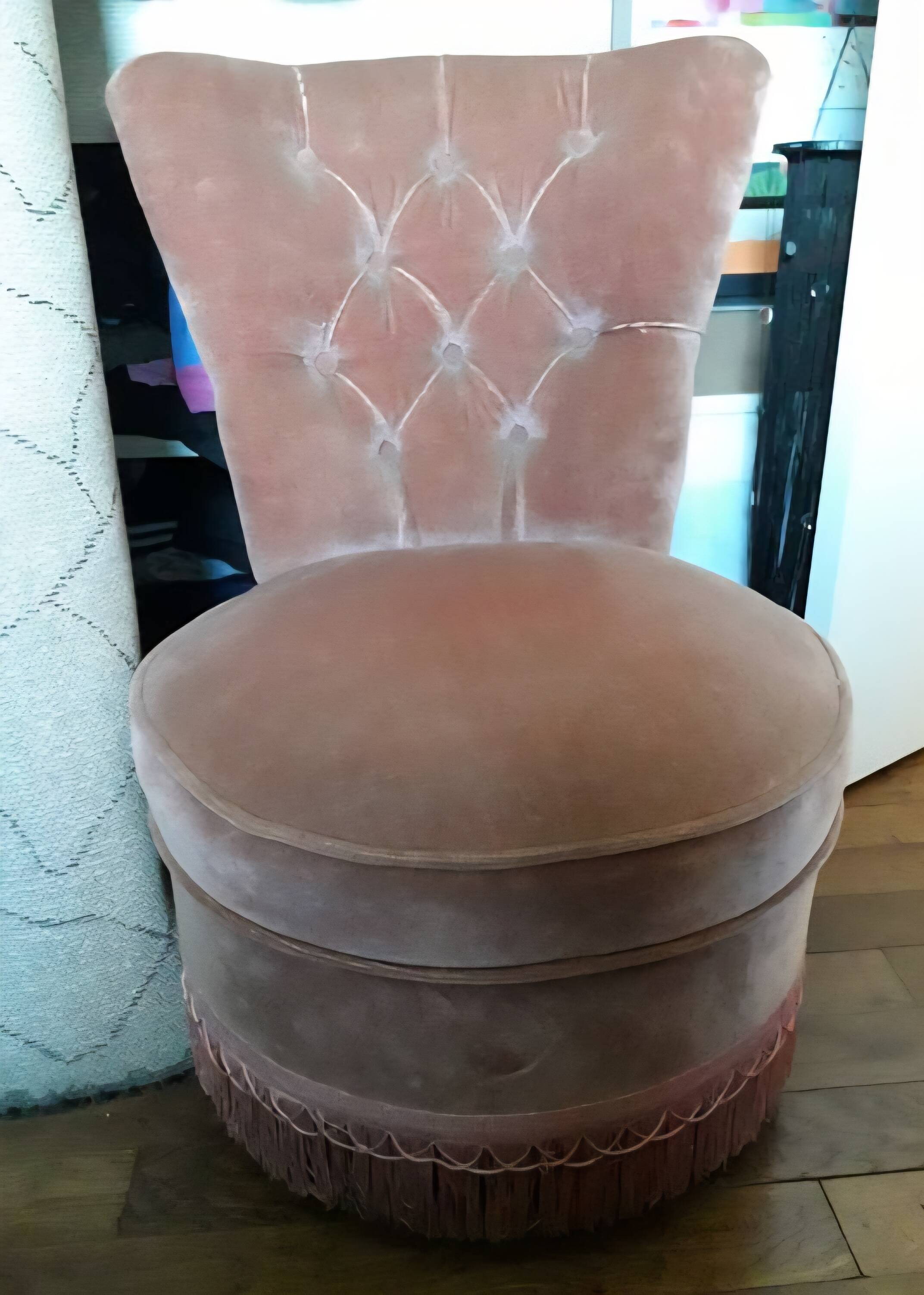 Velvet armchair