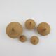 Set of 5 vintage tutsi rwanda rattan decorative lidded pots 1970s