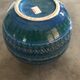 Vase ceramic blue Aldo Londi for Flavia Montelupo faïence vintage 60/70 italy