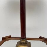 Large teak and bronze lamp from the 1970s