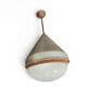 Large aluminium industrial hanging lamp 1970s height 55 cm