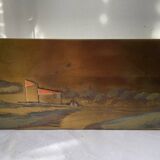 Tableau sur métal Port Grimaud