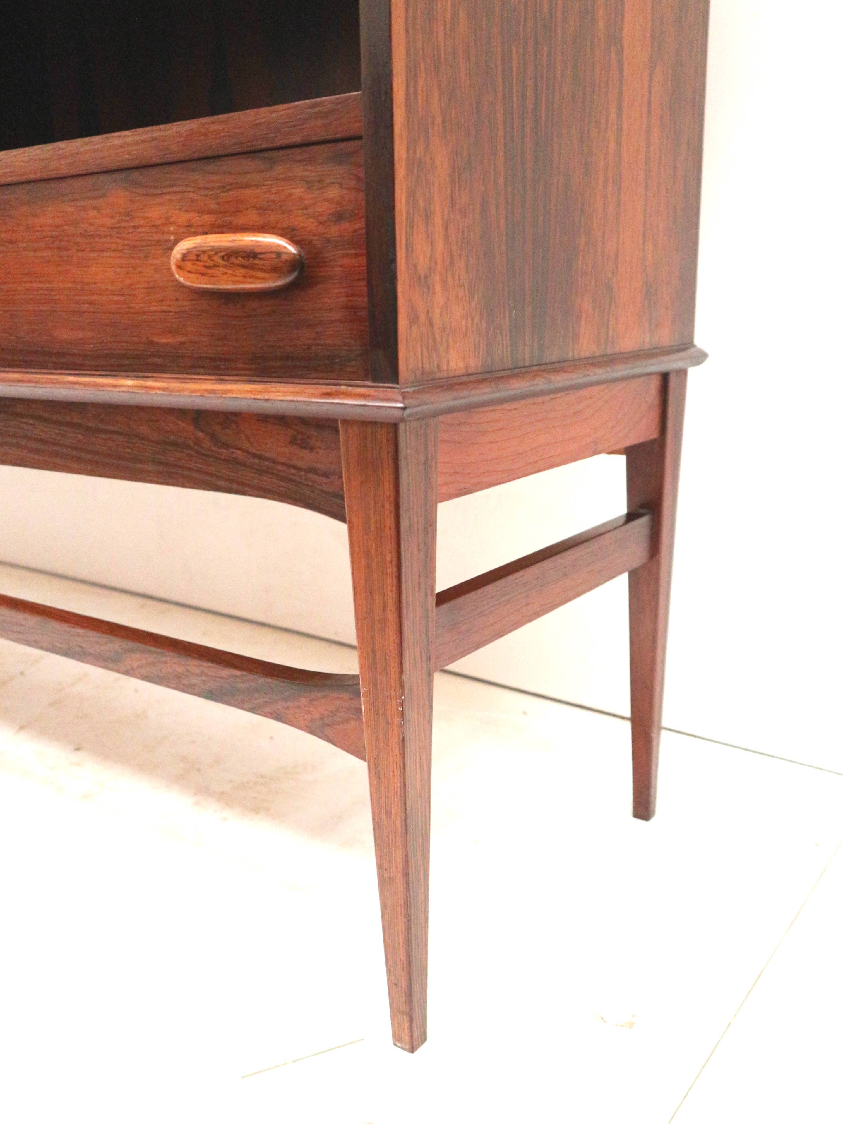 High quality vintage rosewood highboard / high sideboard made in the 60s