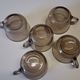 Set of 5 amber black coffee cups from Arcoroc in very good condition.