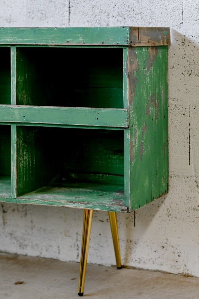 Workshop furniture – with green lockers