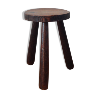 Tabouret tripode de traite brutaliste