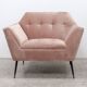 Fauteuil Dutchbone Kate rose pastel