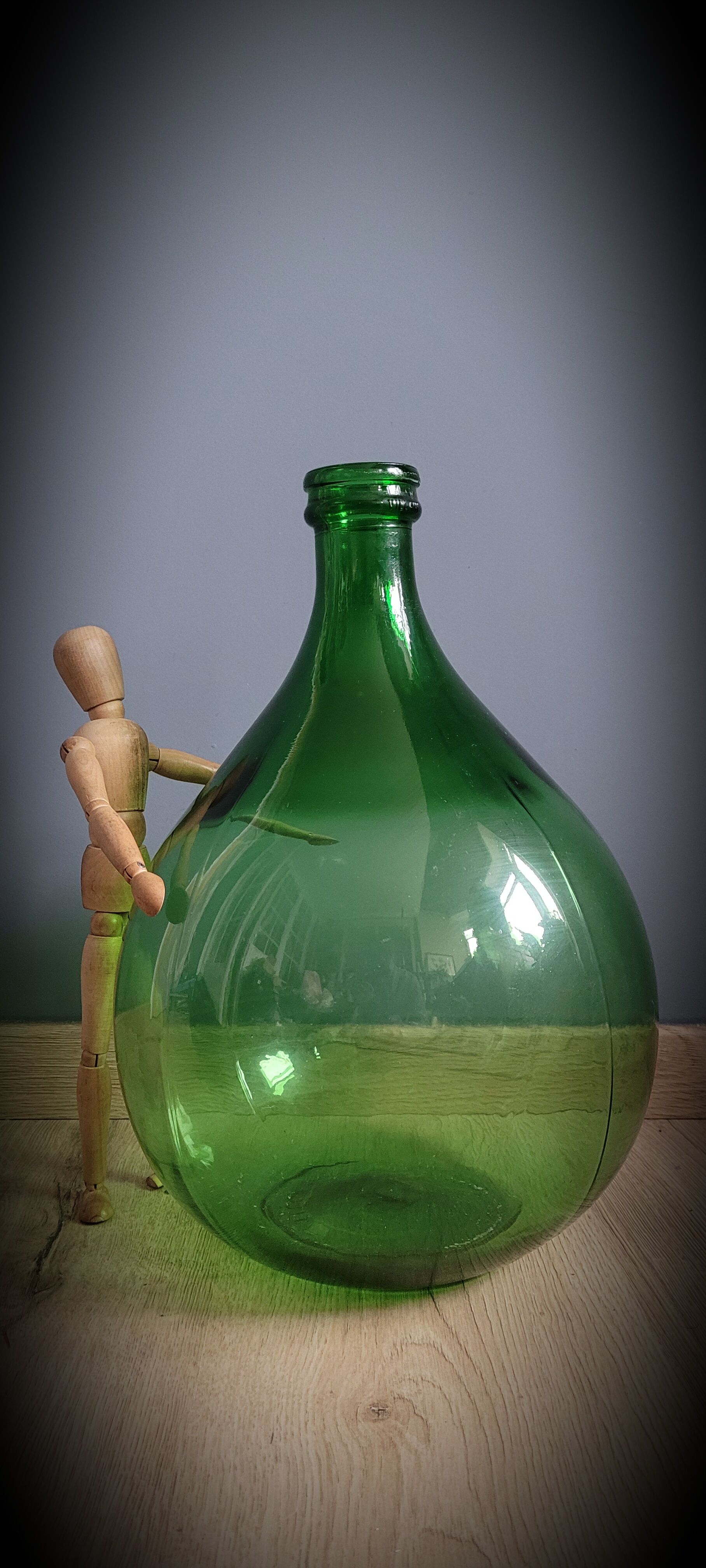 Demijohn 10L round green