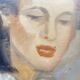 Huile sur toile, portait de femme - 24 x 19