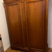 Wooden wardrobe – 2 moulded doors
