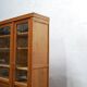 Vintage wooden glass bookcase cabinet
