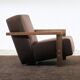 Fauteuil italien Berbena en cuir pour Riva, 1920