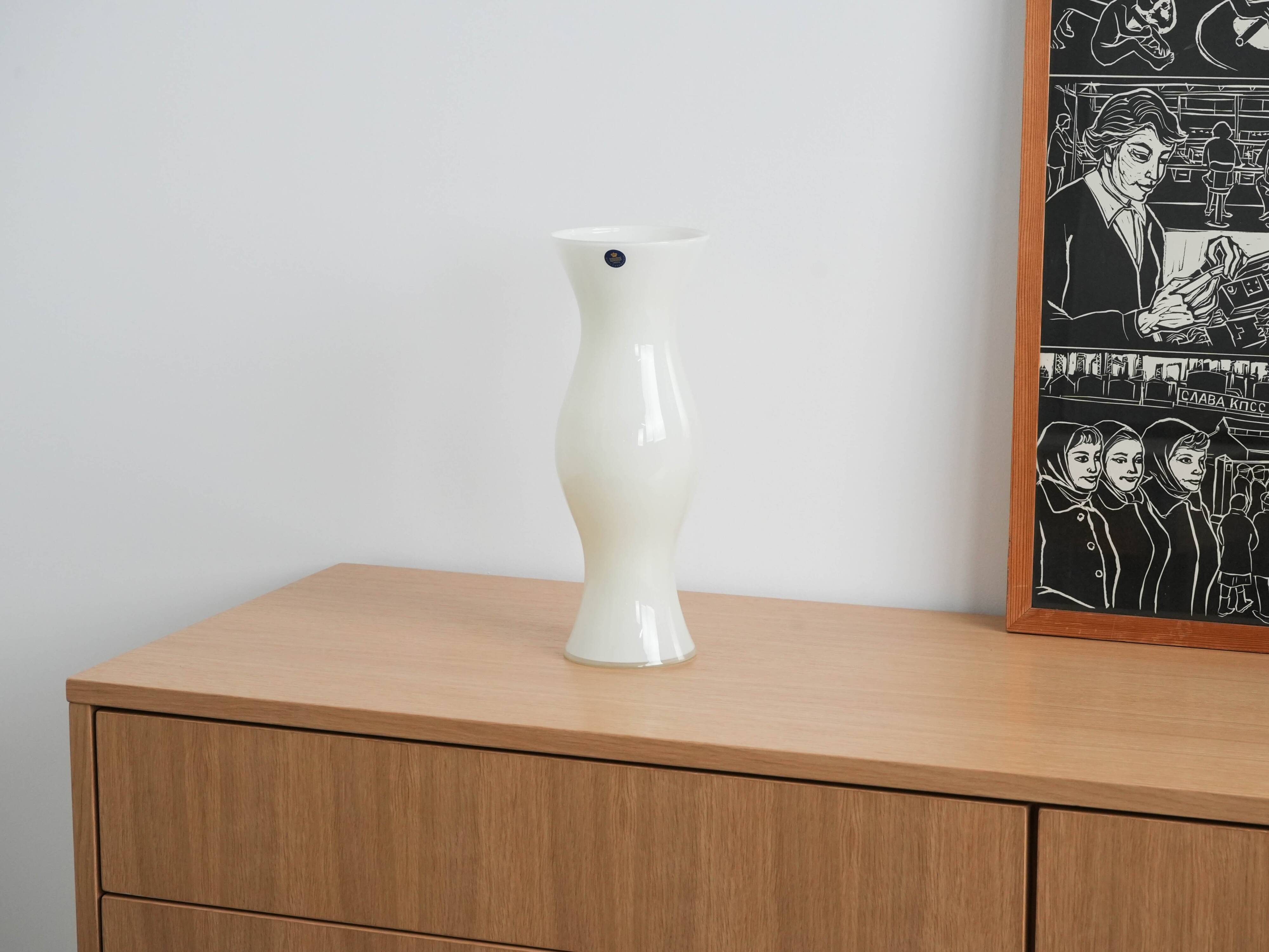 Glass vase, Danish design, 1970s, manufacturer: Royal Copenhagen, designer: