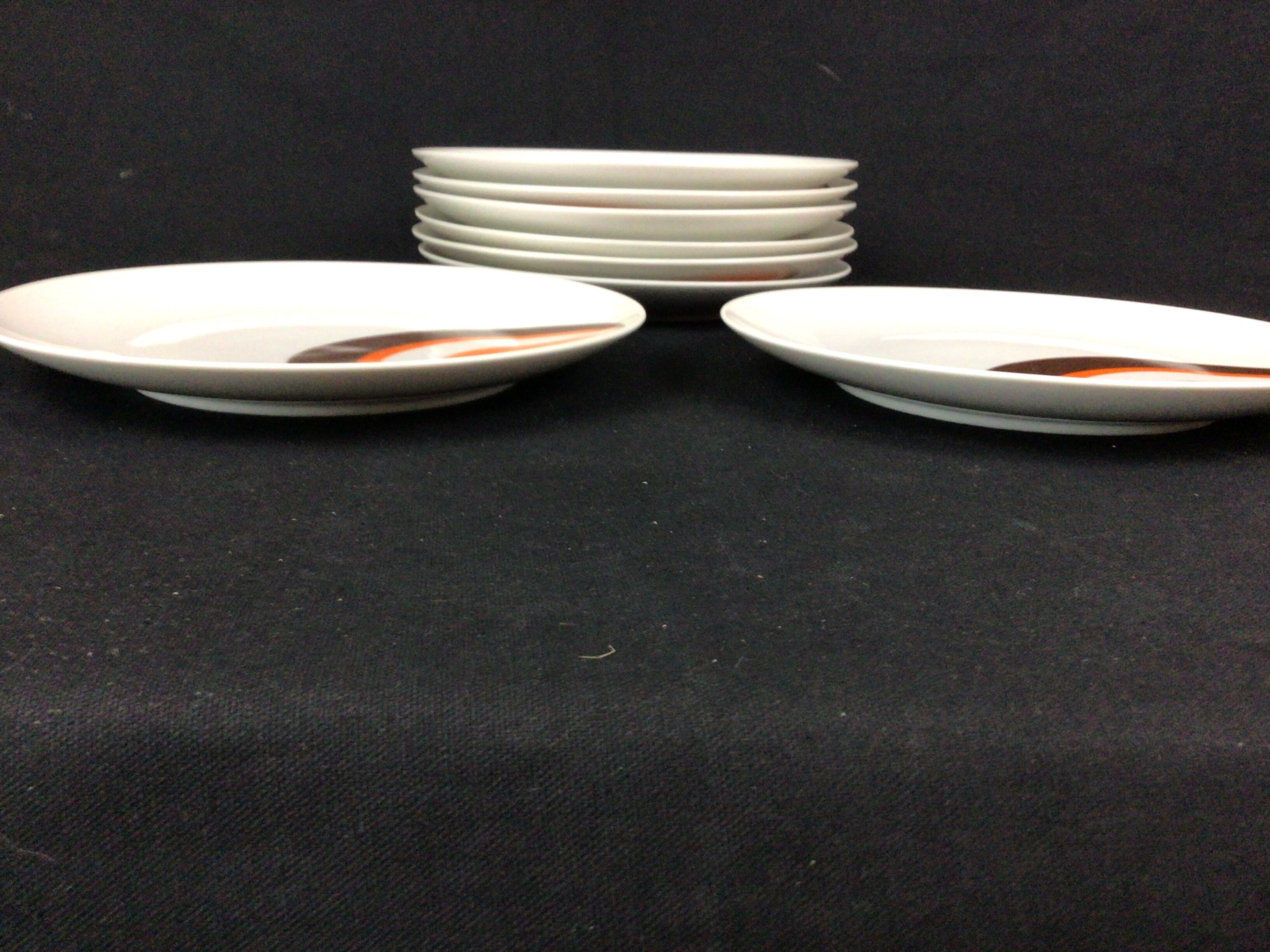 Set 8 flat plates 70s German porcelain