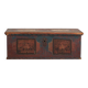 Antique red trunk with floral decoration (c.1920)