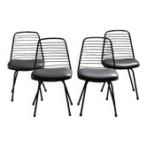 Set of four chairs by Jean-Louis Bonnant, circa 1955.