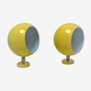 Pair of ball sconces 70s