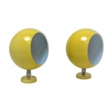 Pair of ball sconces 70s