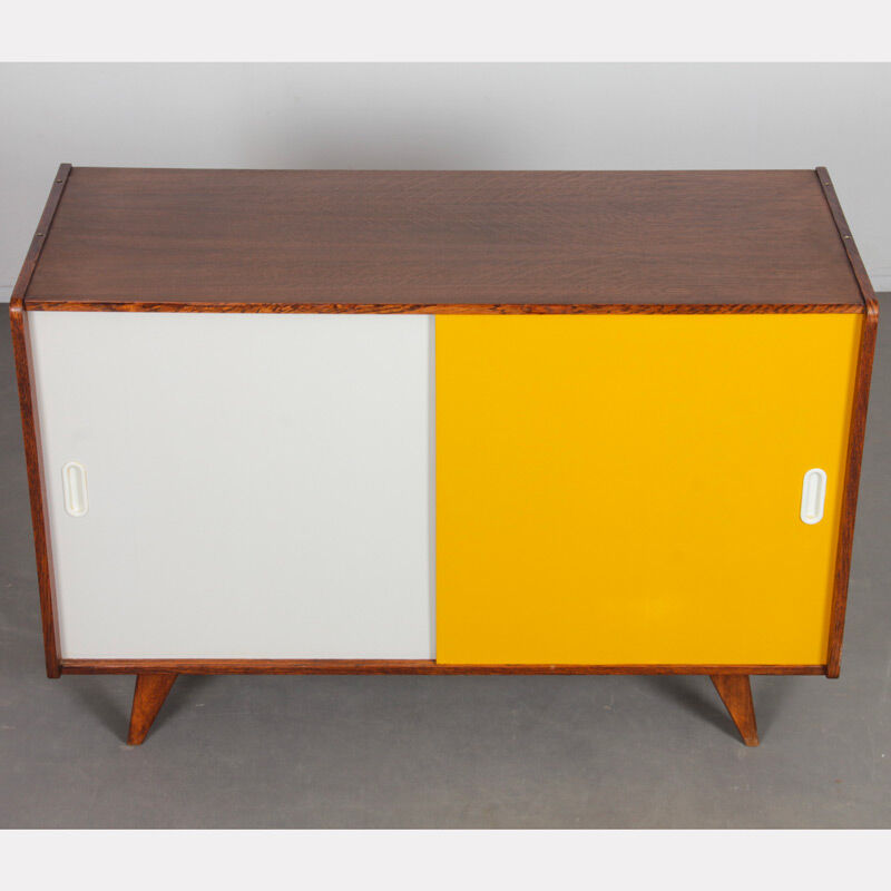 Yellow and white chest of drawers by Jiri Jiroutek, model U-452, 1960