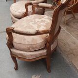 Pair of Louis XV style cabriolets