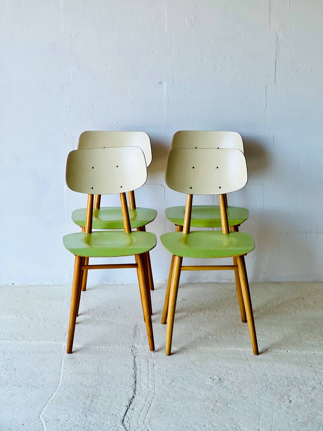 Chaises de bistro Ton, ensemble de 4