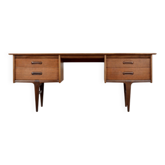 Midcentury Afromosia Desk From A. Younger Designed By John Herbert. Vintage