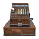 Caisse enregistreuse ancienne de pharmacie des années 1930