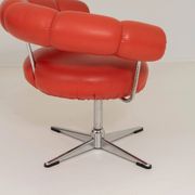 Vintage orange faux leather chair