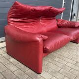 Set of 2 maralunga 2-seater sofas by Vico Magistretti for Cassina