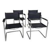 4 B34 armchairs by Marcel Breuer from the 1980s