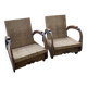 Paire de fauteuils coloniaux Art déco