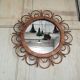 Miroir soleil en rotin vintage 57cm