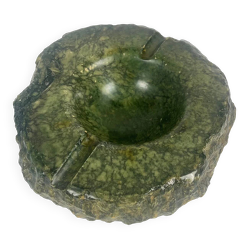 Impressive green alabaster ashtray, Italy, 1970.