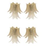 Set of 4 Transparent “Felci” Glass Wall Sconces