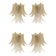 Set of 4 Transparent “Felci” Glass Wall Sconces