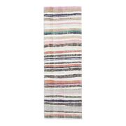 Vintage Turkish Hand-Knotted Wool Cotton White Kilim Runner Rug 78x228