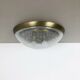 Ice glass bubble brass ceiling light by Hillebrand Leuchten, Germany, 1970s