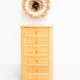 Vintage Bohemian Rattan Chest of drawers