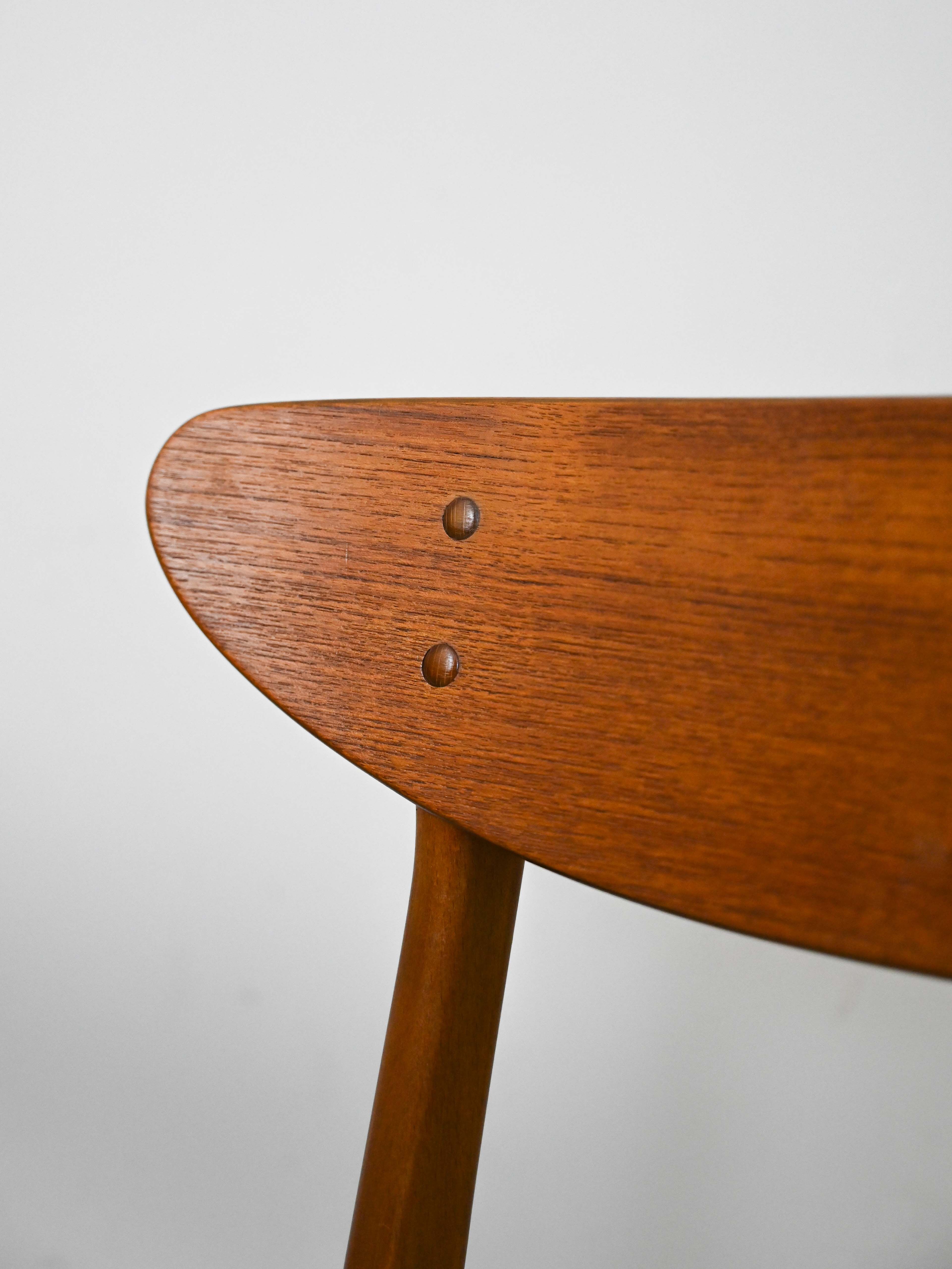 Vintage Danish chairs with upholstered seat